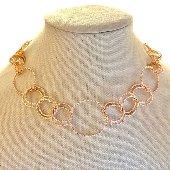 NWT - RSVP Rose Gold Tone Chain Necklace - Picture 1 of 4